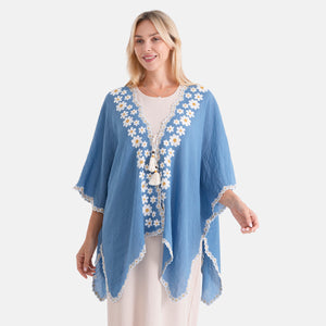 Maisi Patterned Embroidery Kimono