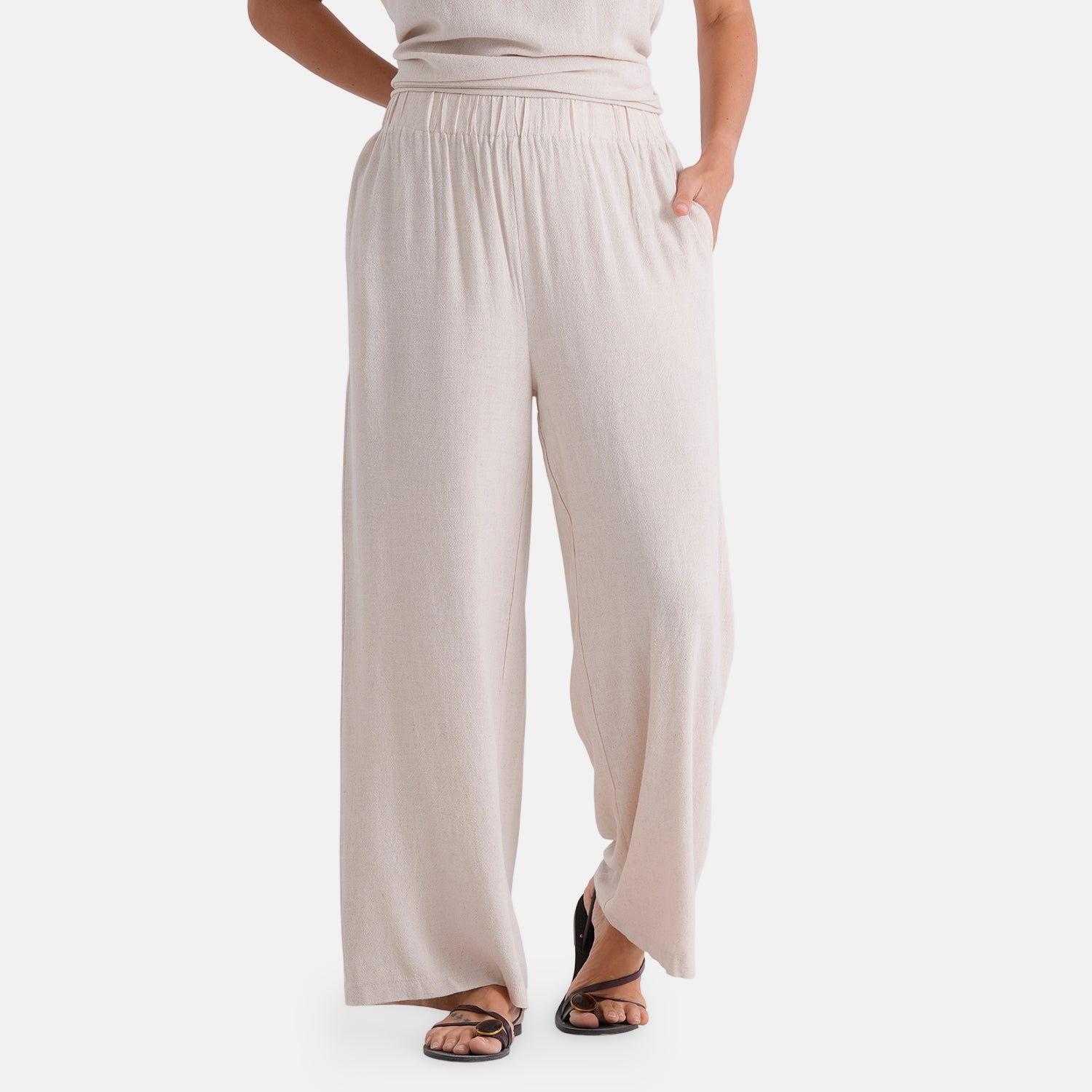 & Maisi Wide-Leg Trousers with Elasticated Waist