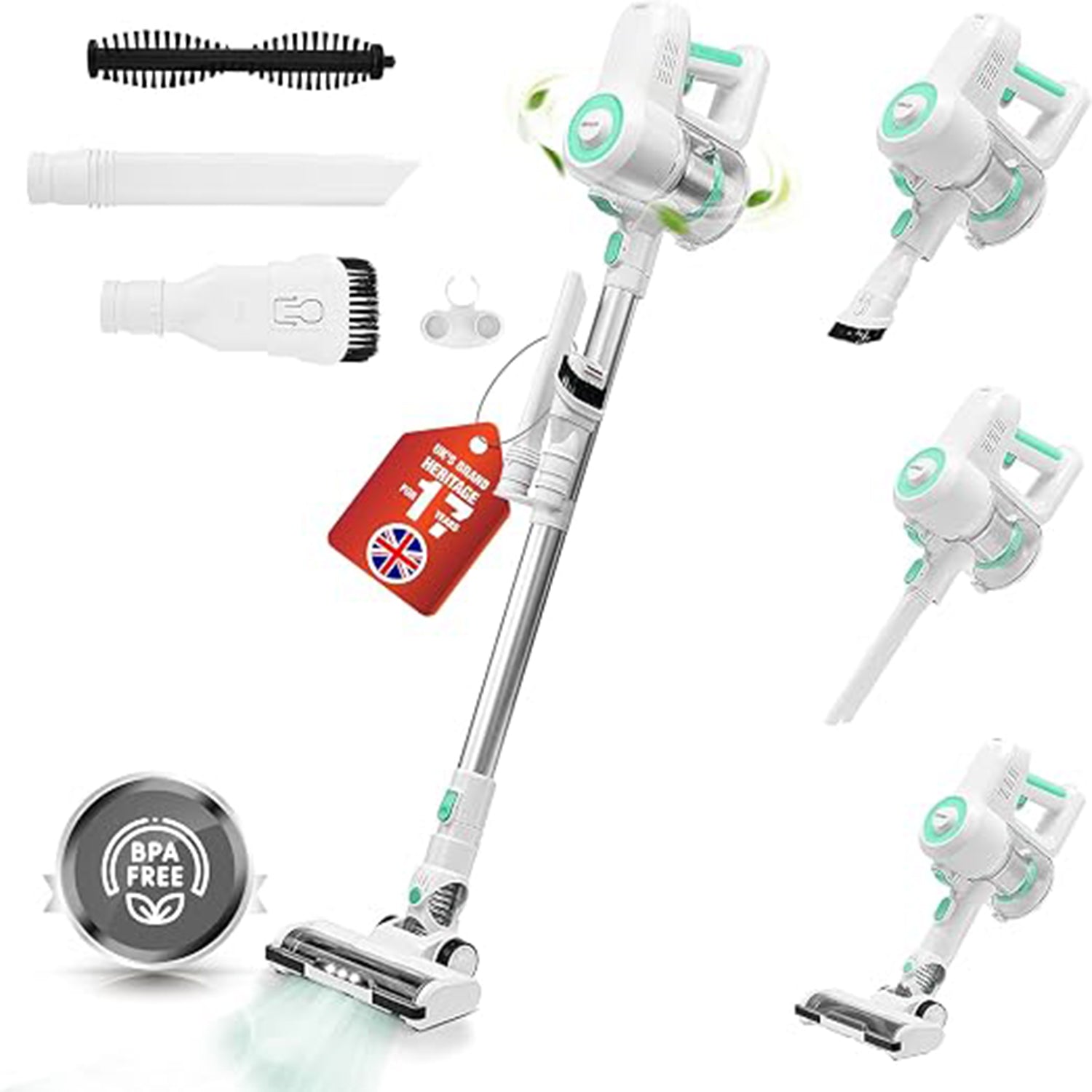 Linsar 3-in-1 Cordless Vacuum Cleaner with LED Floor Brush