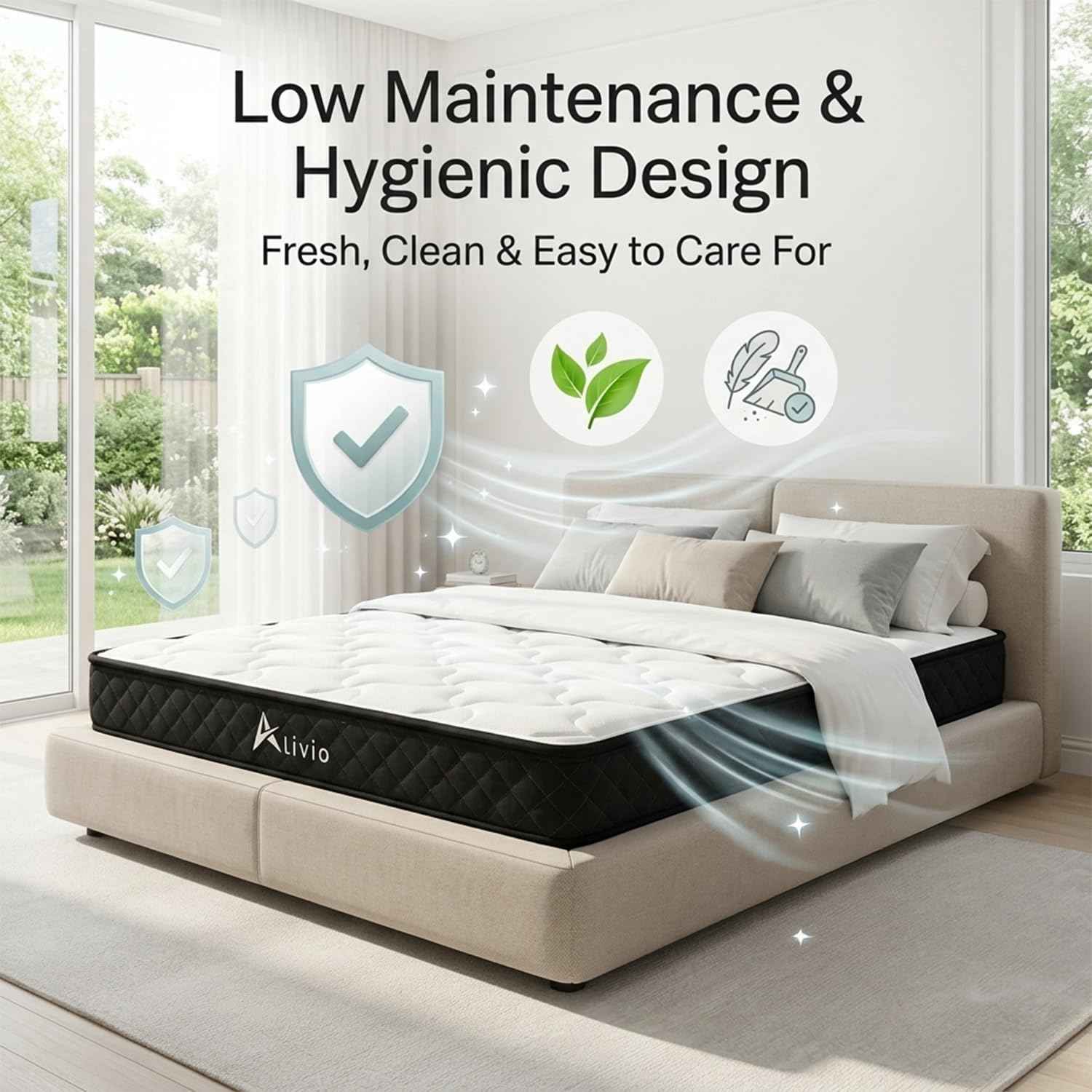 7-Zone Support Breathable Soft Knitted Microfiber Mattress with 365-Day Sleep Trial