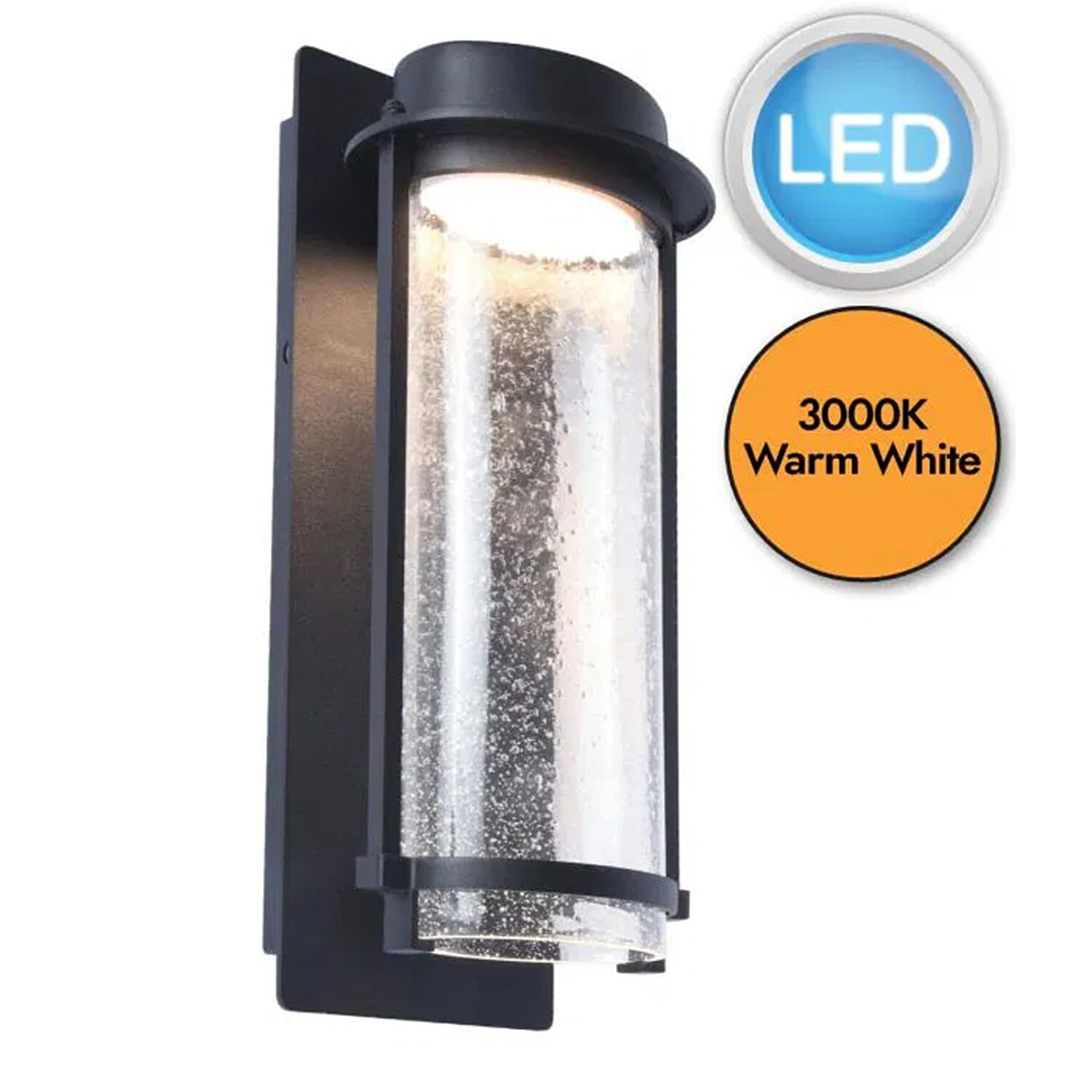 Aquarius Ip44 Integrated Led Wall Light 700 Lumen - Black – Idealworld