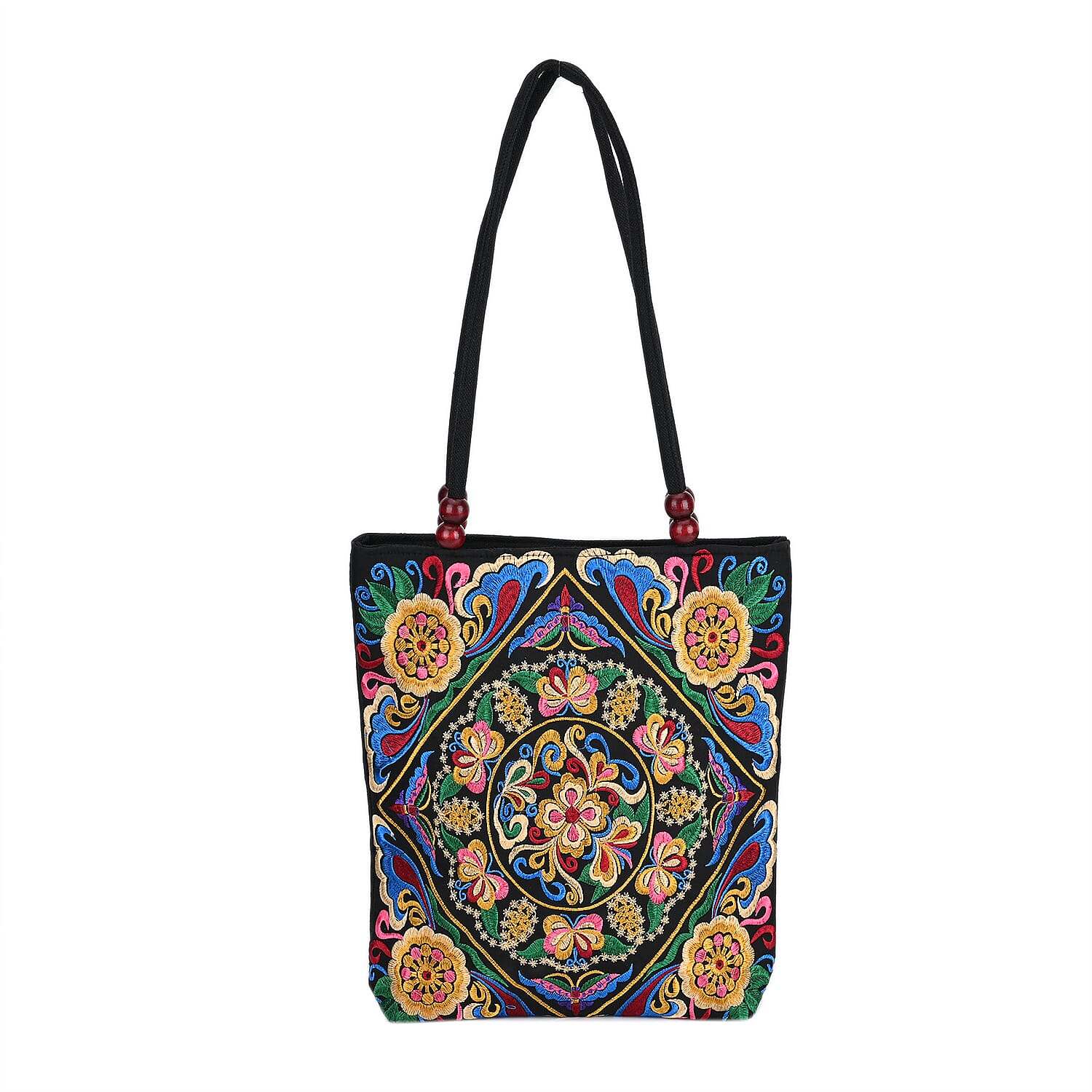 Polyester Flower Tote Bag