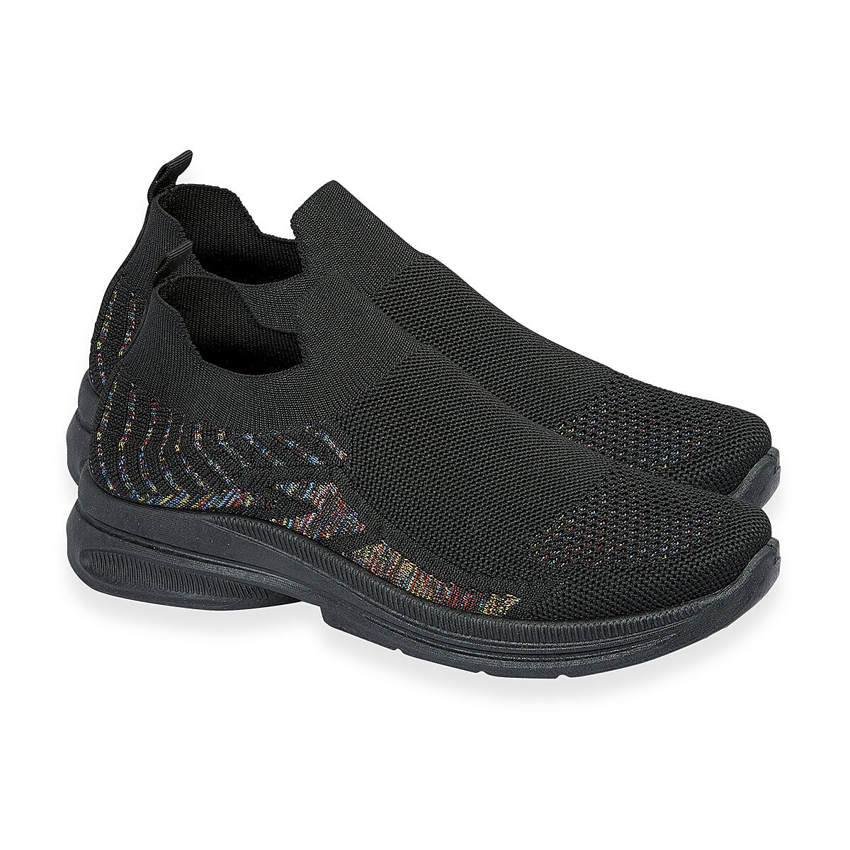 Emma Appletini Fly Knit Casual Trainer (Size 4) - Black