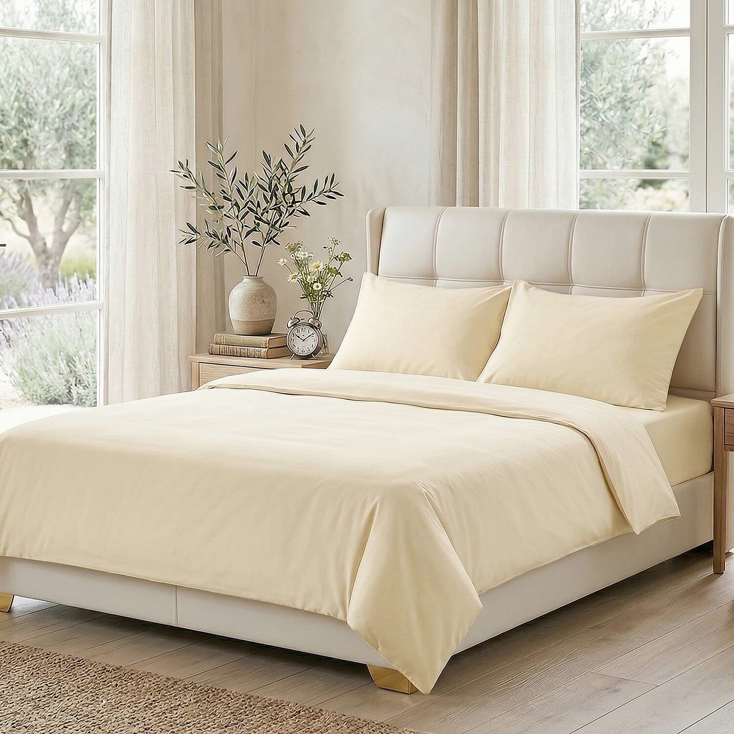 Hush Haven 4-Piece Copper-Infused King Bedding Set with Duvet Cover