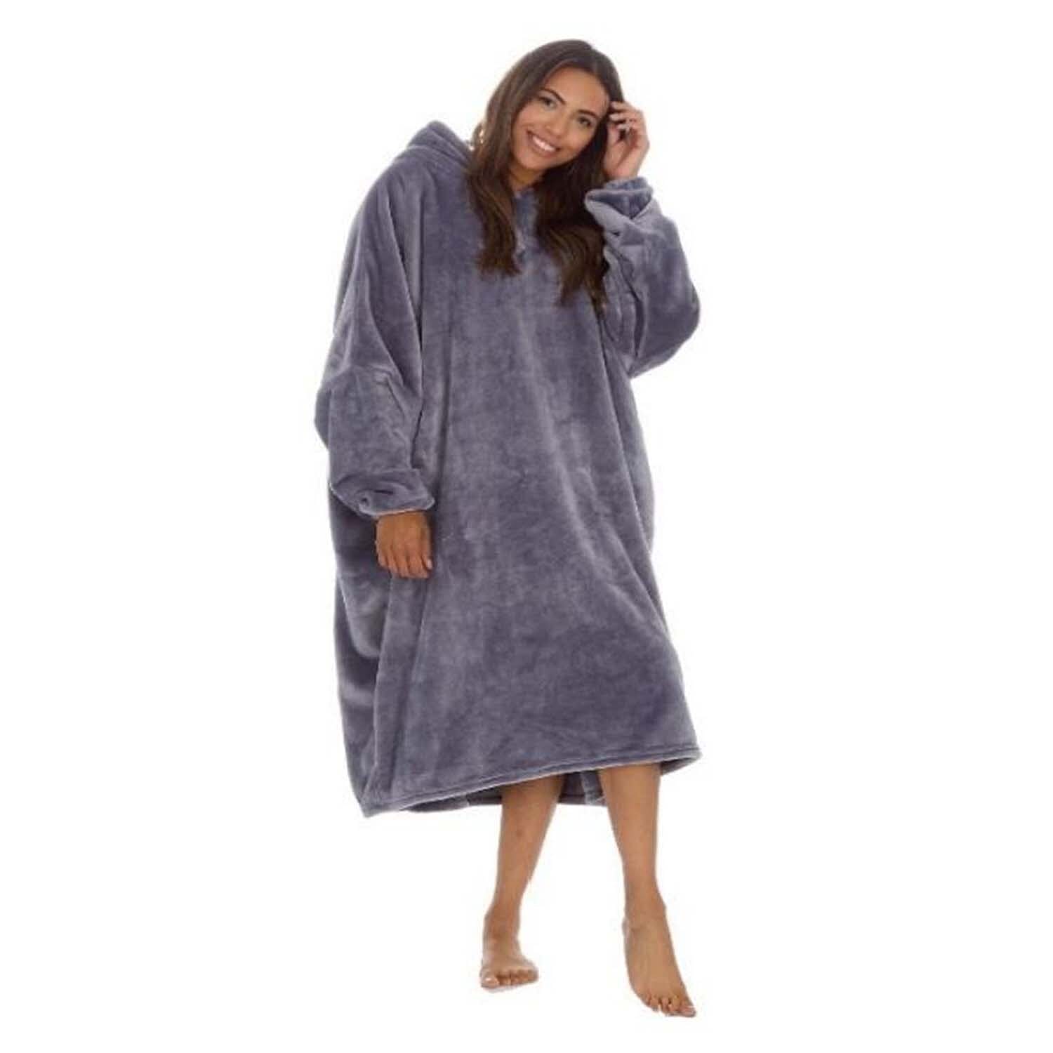 Super Soft Plush Fleece Oversized Hoodie with Side Pockets