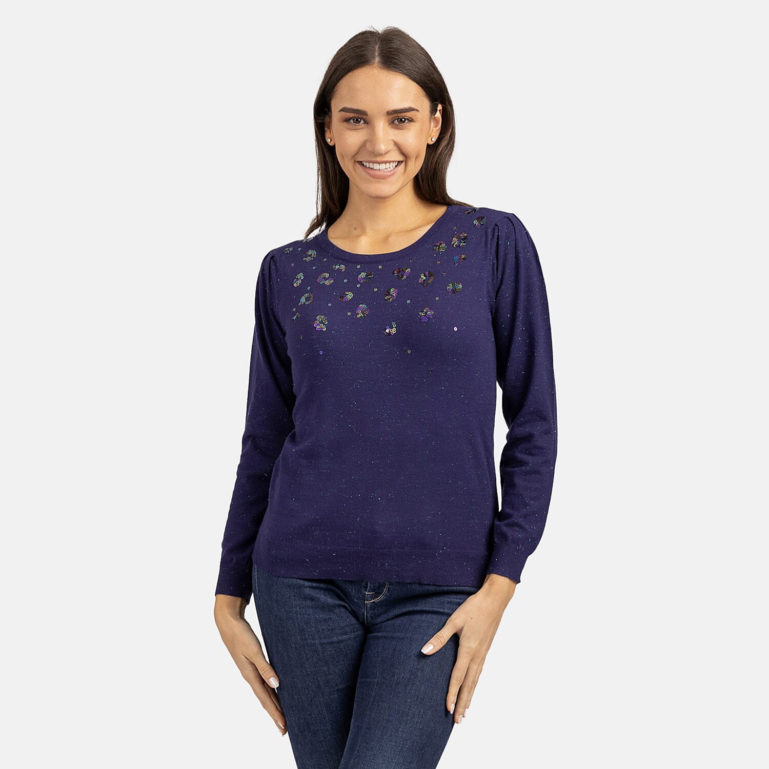 Viscose Cardigan and Sweater-Jumper - Navy