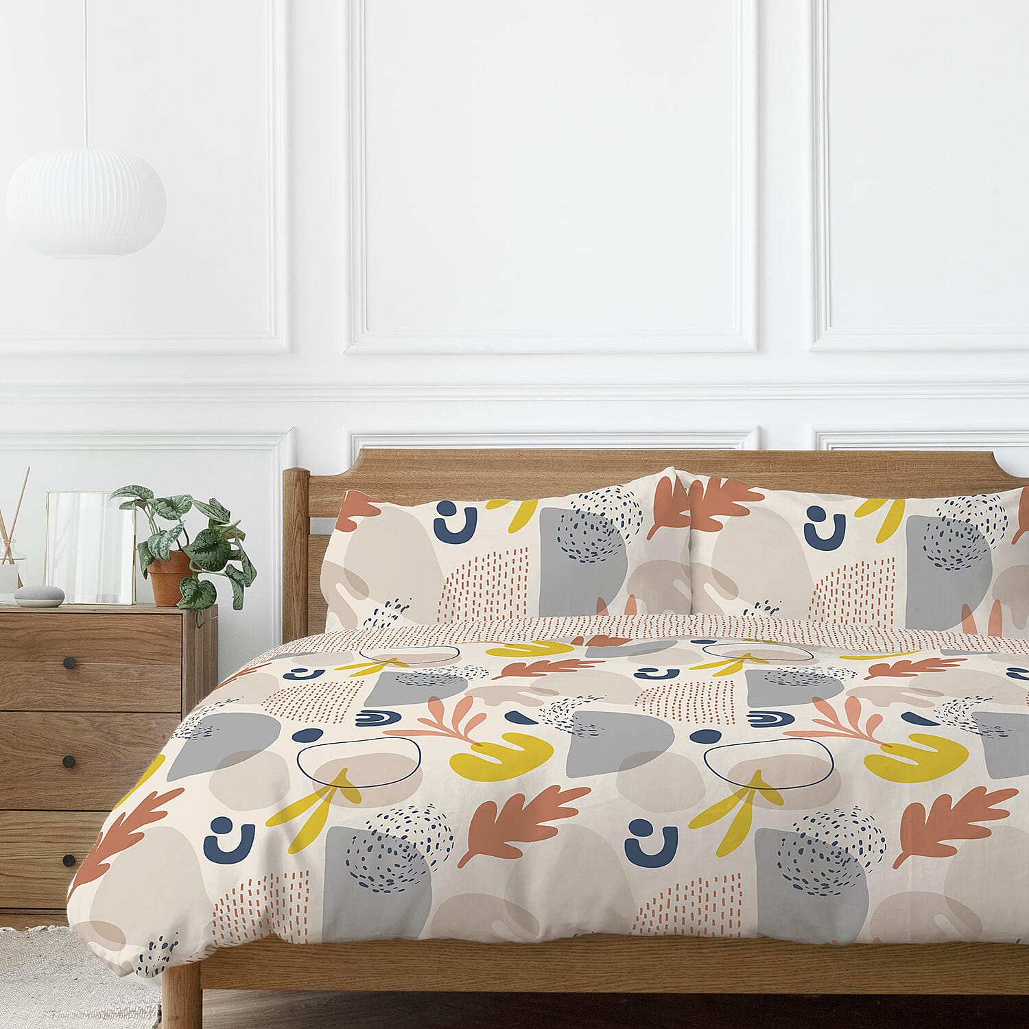 One Time Closeout - Copenhagen Home Anisa Terracotta Duvet Cover Set Super King