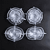 Set of 48 Air Tight Stretchable Silicone Lids - 12xRound