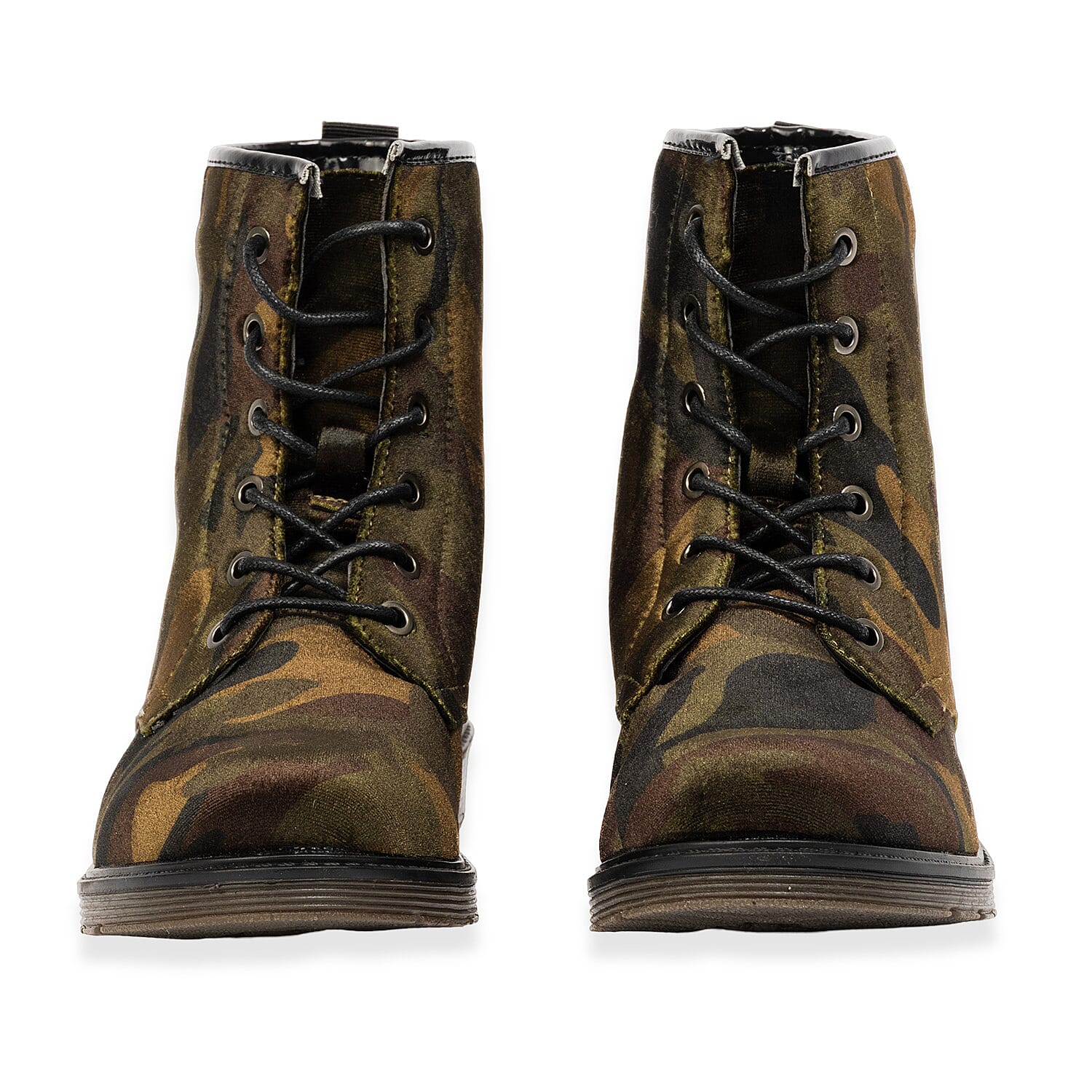 Shoe Clolate Womens Camouflage Lace-Up Boots (Size - 7) - Army Green