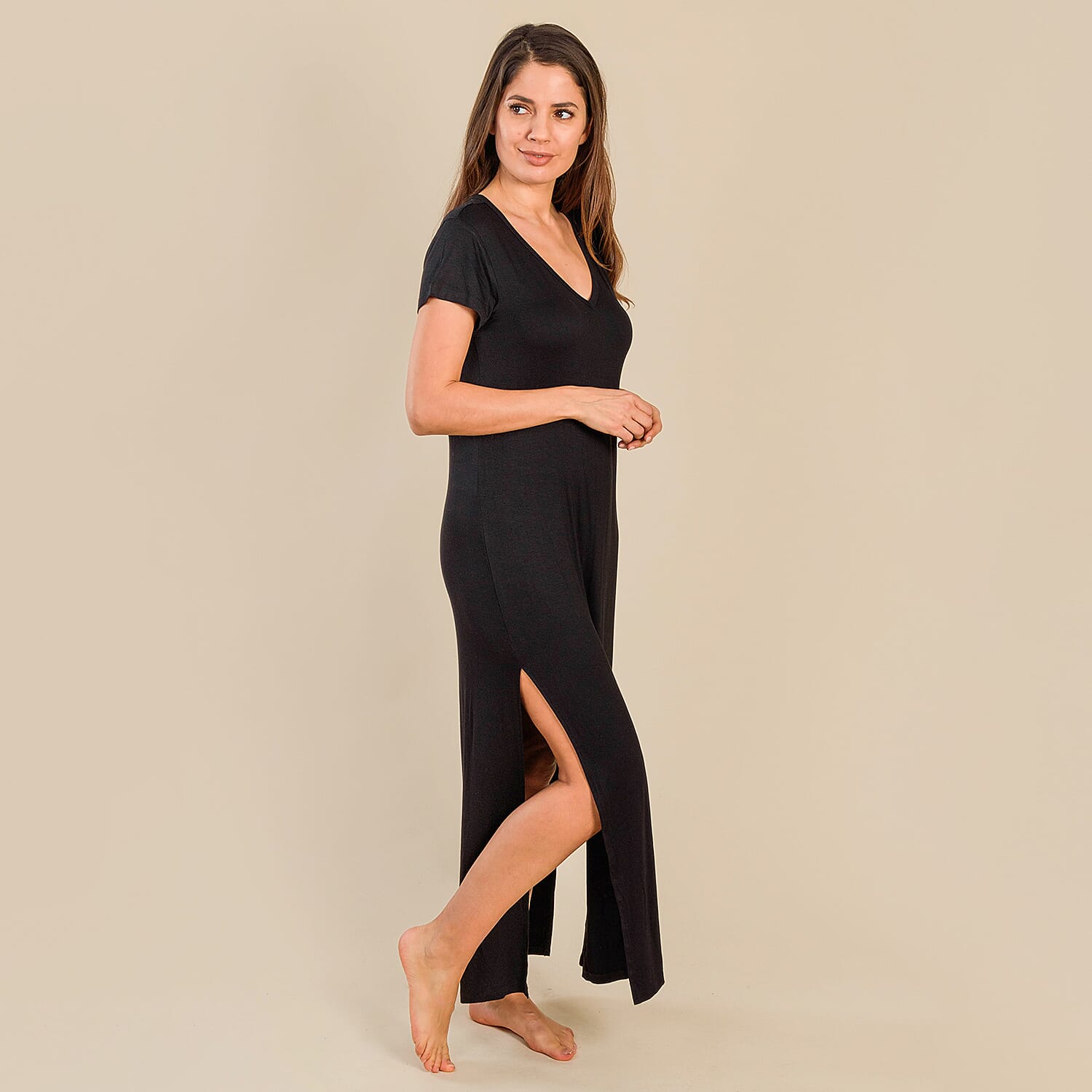 Tamsy Jersey Long Lounge Dress (Size XXL
