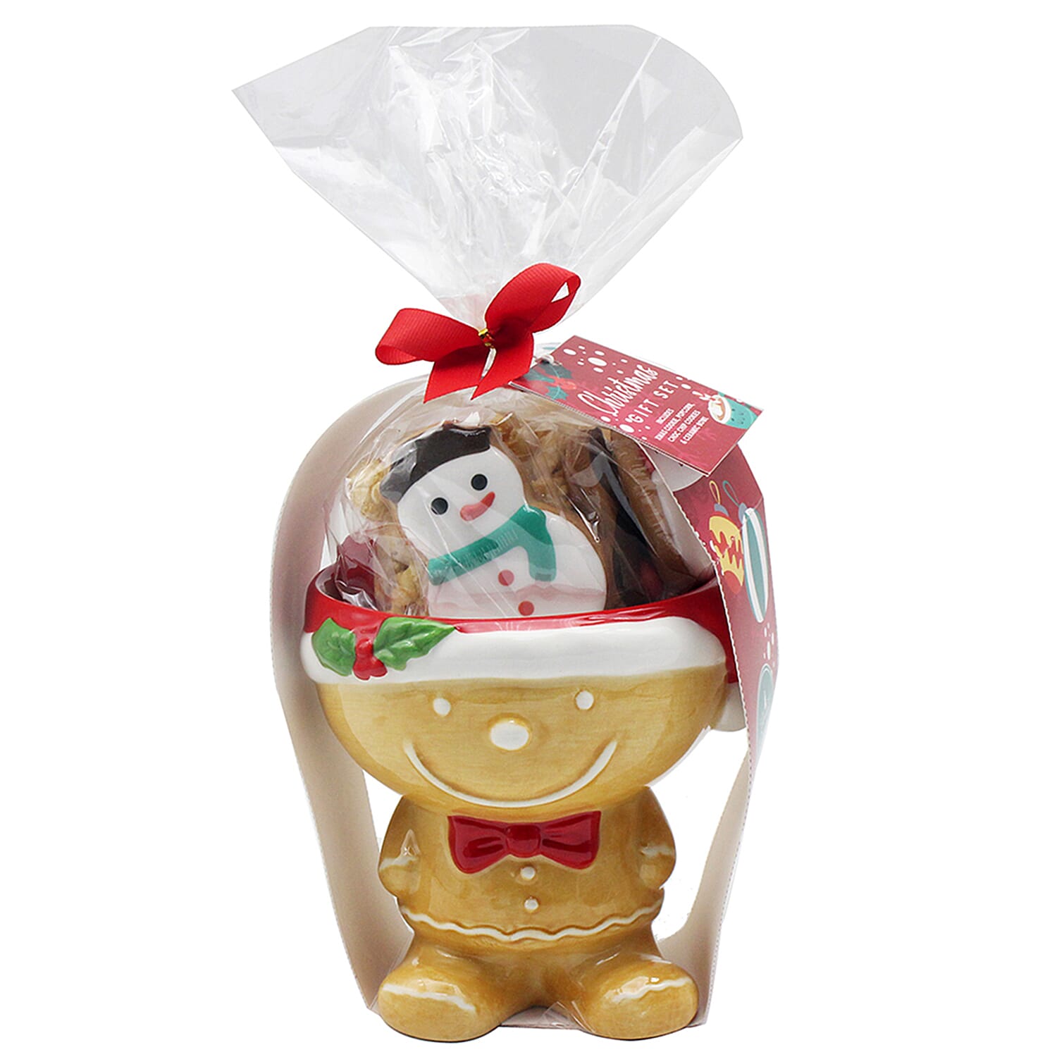 The Leonardo Collection Gingerbread Figural Cookie Jar Gift Set - Brown