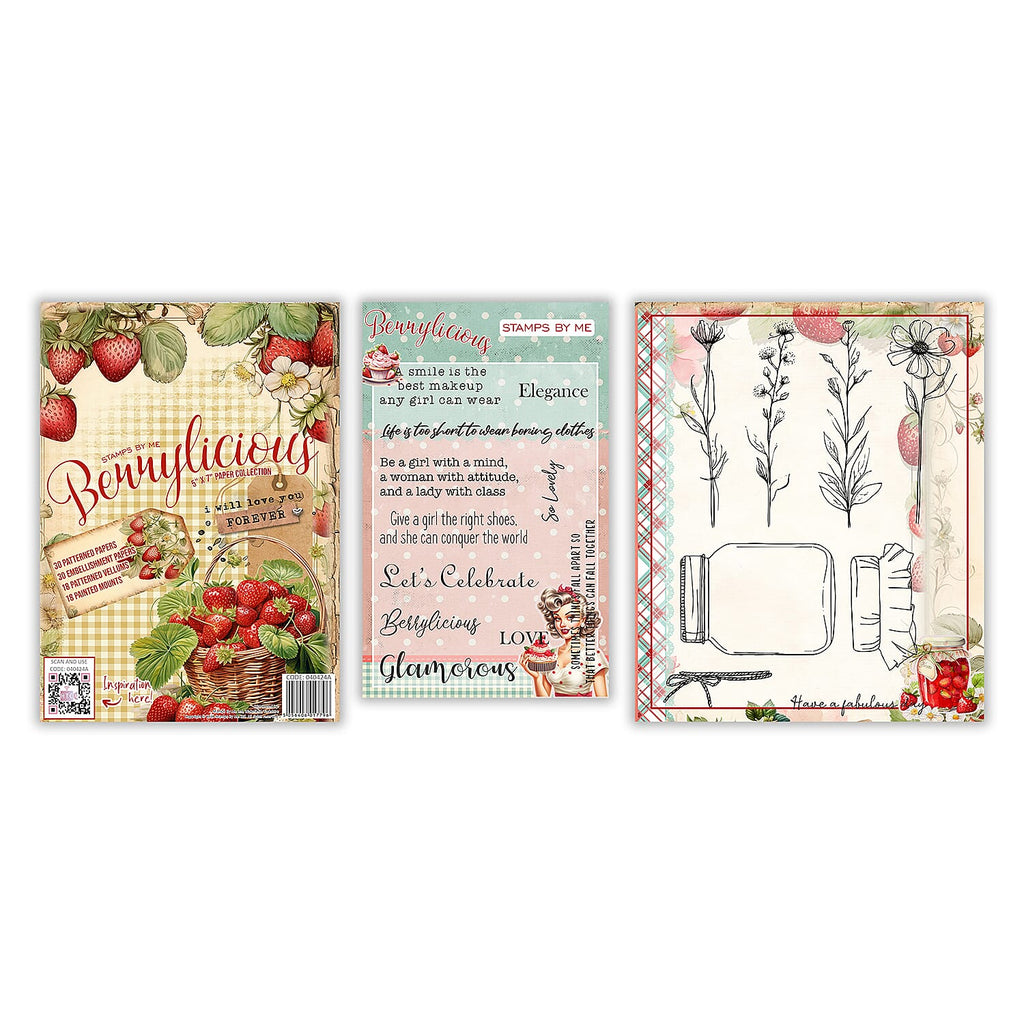 1 X BUMPER PAPER PACK - 1 X STAMP AND DIE SET - 15 PIECES  - 1 X A6 STAMP SET - 11 STAMPS TOTAL