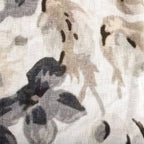 100% Cotton Slub Digital Printed Throw Blanket with Frill (Size 180x130 Cm) - Ivory & Black