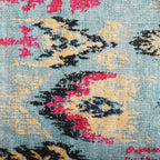 Cotton Slub Digital Printed Throw Blanket with Tassels (Size 180x130 cm) - Grey