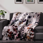 Luxurious 100% Cotton Slub Throw Blanket with Frill (Size 180x130 Cm) - Purple