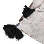 Luxurious 100% Cotton Slub Throw Blanket with Frill (Size 180x130 Cm) - Purple