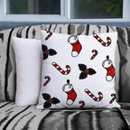 100% Cotton Towel Embroidery Soft Cushion Cover with Stocking Pattern (45x45cm)