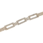 100% Crystal Glass Belt (Size 130 cm) - Gold
