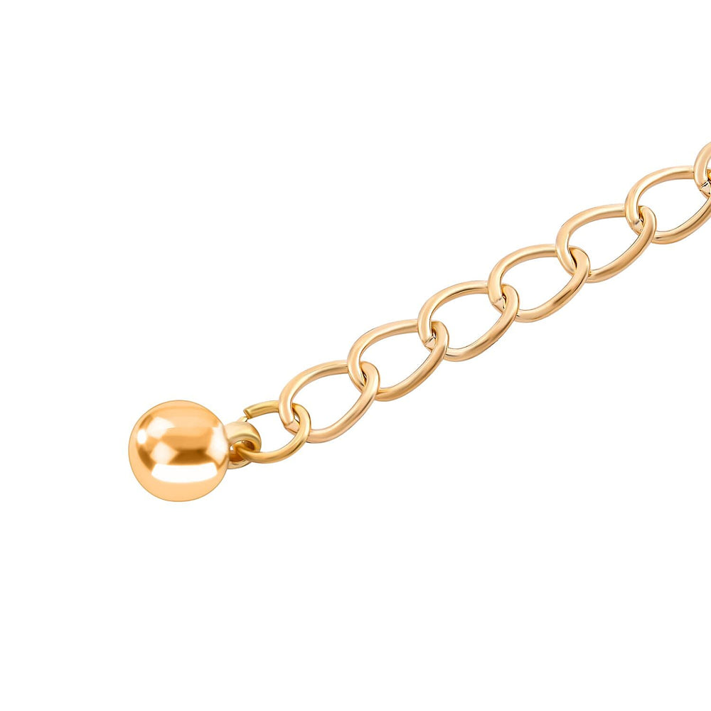 100% Crystal Glass Belt (Size 130 cm) - Gold