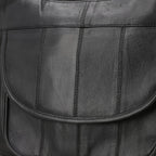 Hong Kong Closeout - 100% Genuine Leather Crossbody Bag with Shoulder Strap - Black