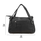 100% Genuine Leather RFID Bailey Bag - Black