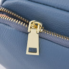 Sencilez Of Barcelona 100% Genuine Leather Snake Pattern Handbag with Shoulder Strap - Blue