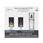 Rechargeable Cooling Face Mist Diffuser with 2 X 100% Pure Essential Oil (Lavender & Lemon 10ml Each)
