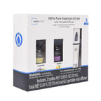Rechargeable Cooling Face Mist Diffuser with 2 X 100% Pure Essential Oil (Lavender & Lemon 10ml Each)