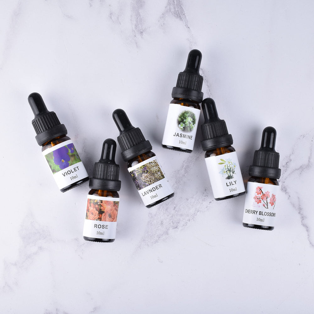 12 Piece Set - The 5th Season Fragrance Oils (Vanilla, Ocean, Rose, Lavender, Jasmine, Cinnamon, Lemon Grass, Violet, Freesia, Lily, Lemon, Cherry Blossom) - 10 ml each