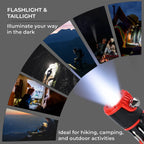 12 in 1 Multifunctional Flashlight ( Inc. 1 LED Light, Taillight, Seat Belt Cutter, 7 Screwdrivers - Many More) 3xAAA Battery (Not Inc.)