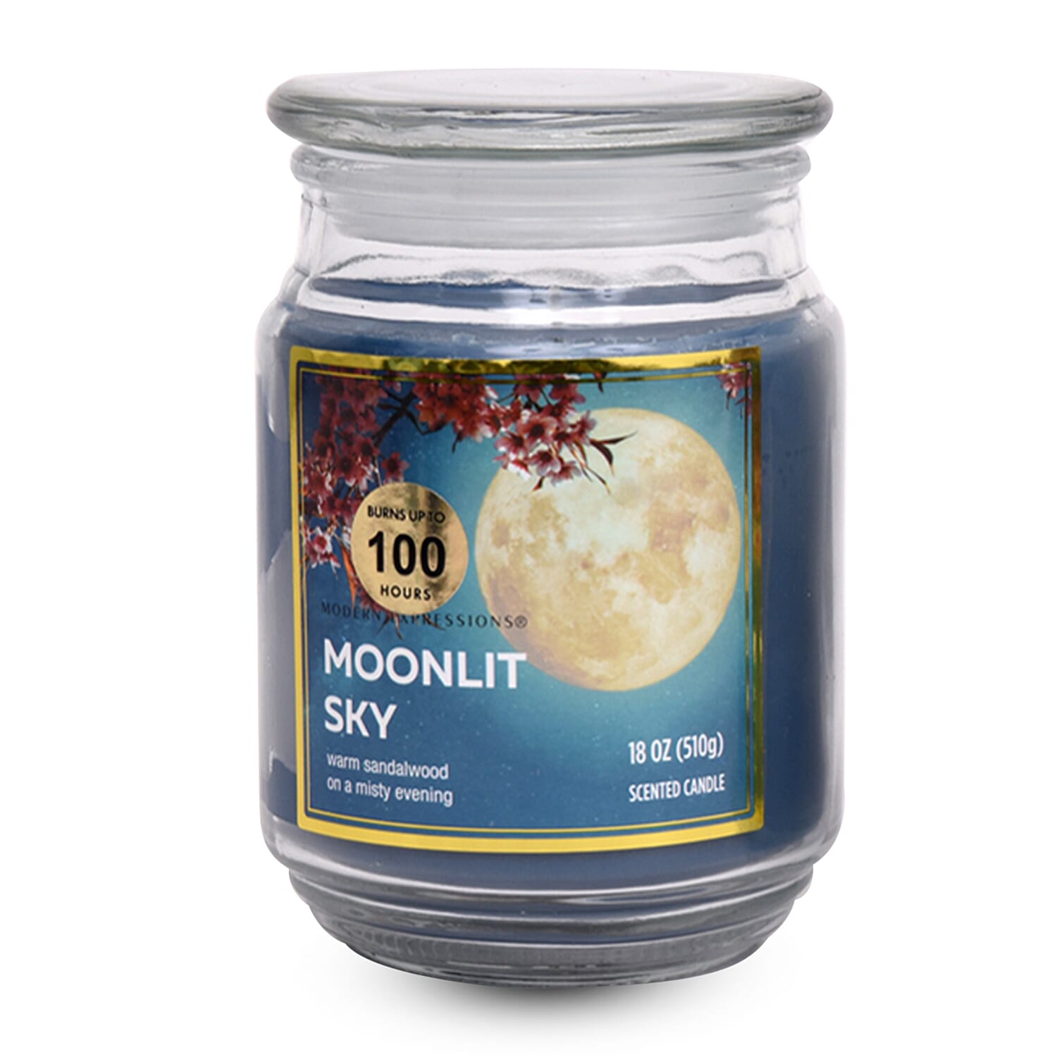Moonlit Sky Scented Candle Jar (510G) Upto 100 Hour Burn Time