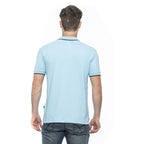 19V69 ITALIA by Alessandro Versace 100% Cotton Polo T-Shirt (Size XL) - SkyBlue
