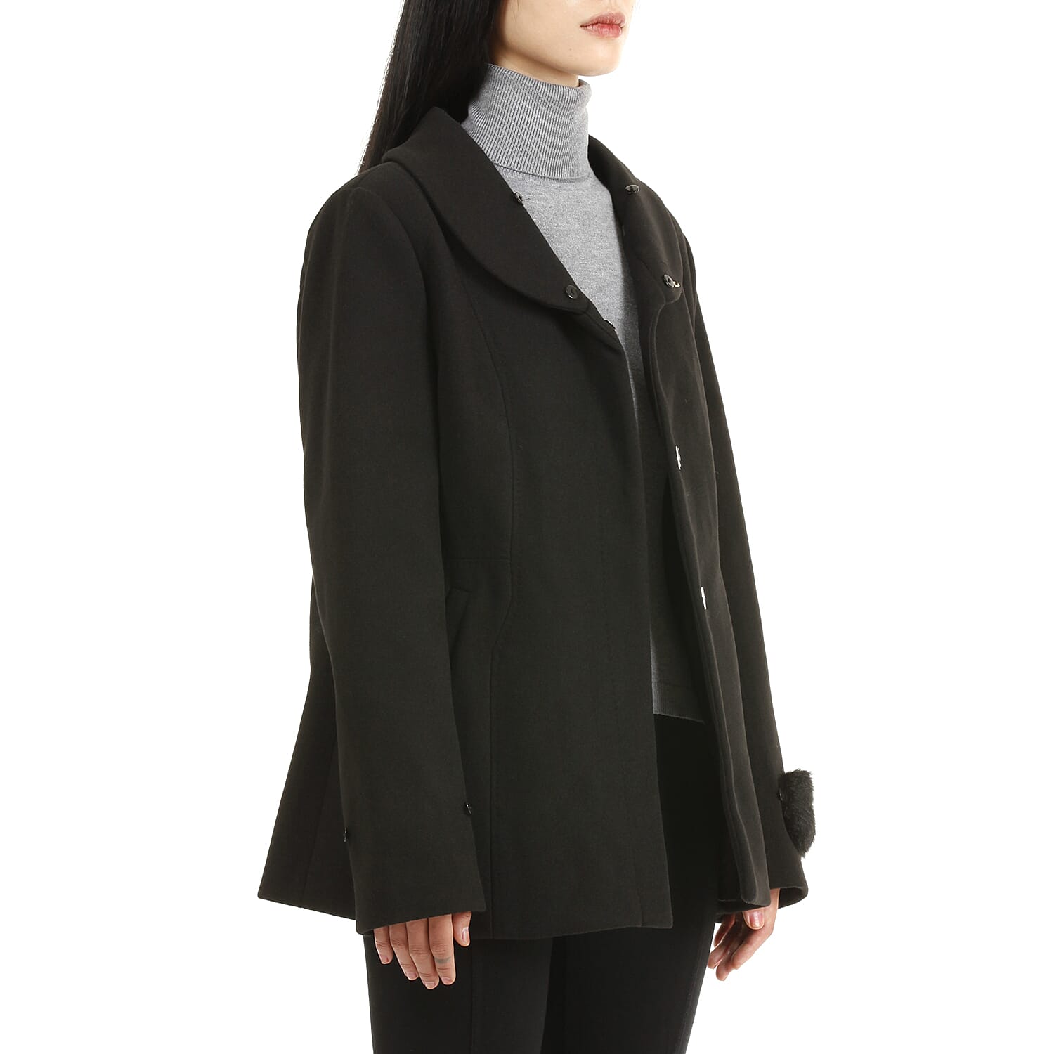 19V69 ITALIA by Alessandro Versace Faux Fur Jacket (Size XL) - Black