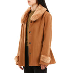 19V69 ITALIA by Alessandro Versace Faux Fur Jacket (Size L) - Camel