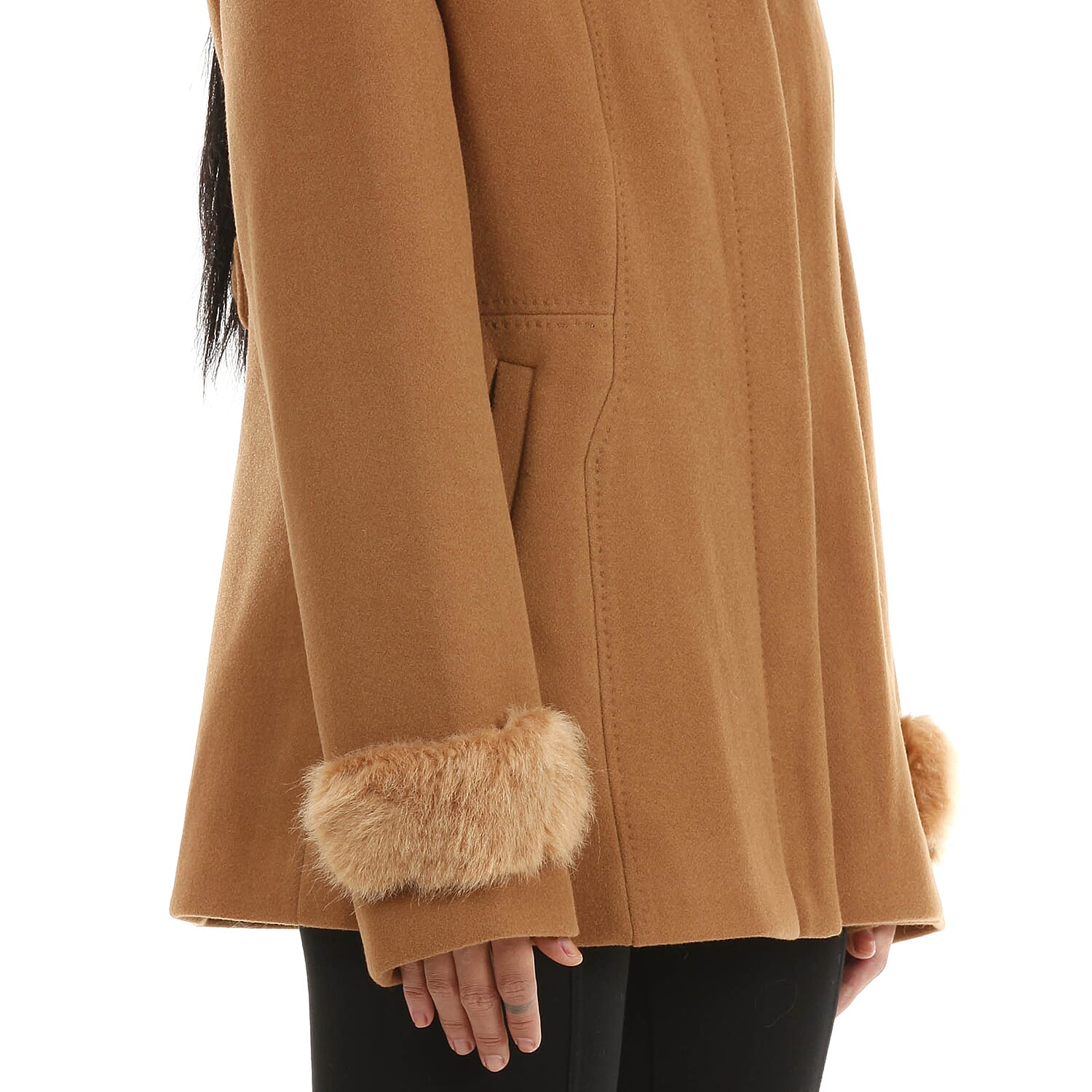 19V69 ITALIA by Alessandro Versace Faux Fur Jacket (Size M) - Camel