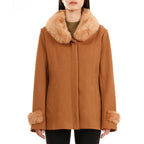 19V69 ITALIA by Alessandro Versace Faux Fur Jacket (Size XL) - Camel