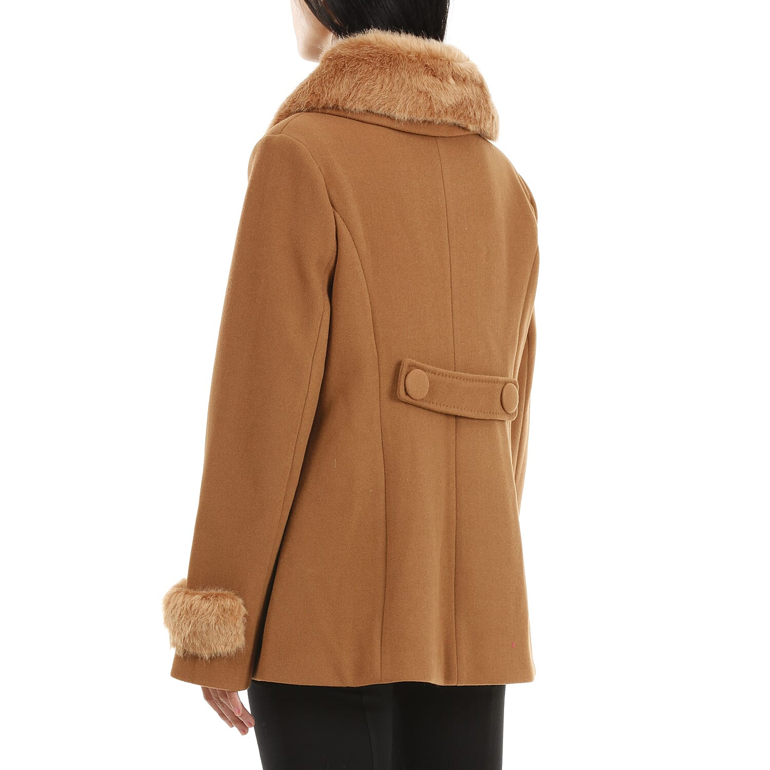 19V69 ITALIA by Alessandro Versace Faux Fur Jacket (Size XL) - Camel
