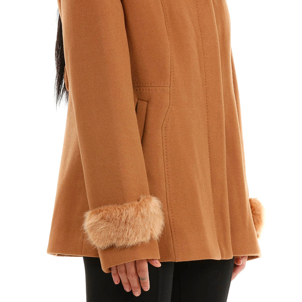 19V69 ITALIA by Alessandro Versace Faux Fur Jacket (Size XL) - Camel