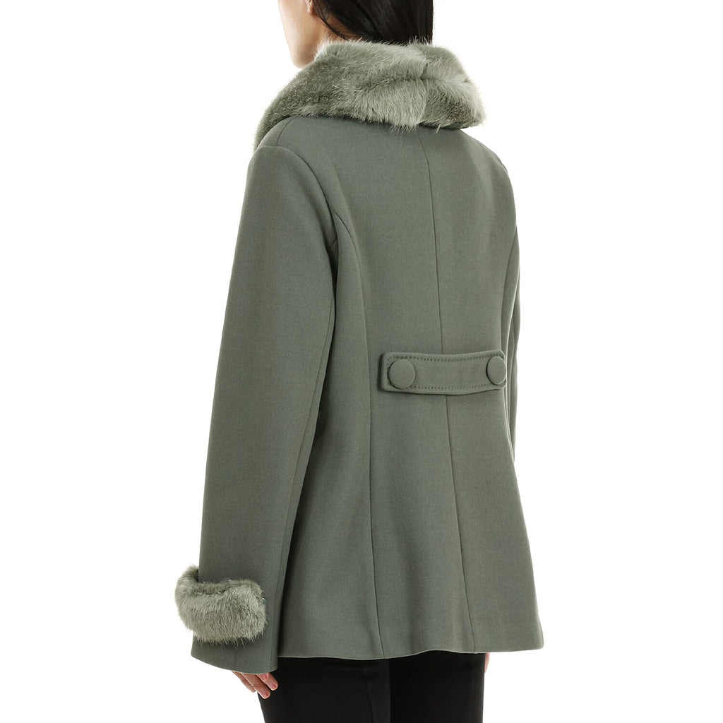19V69 ITALIA by Alessandro Versace Faux Fur Jacket (Size XXL) - Green