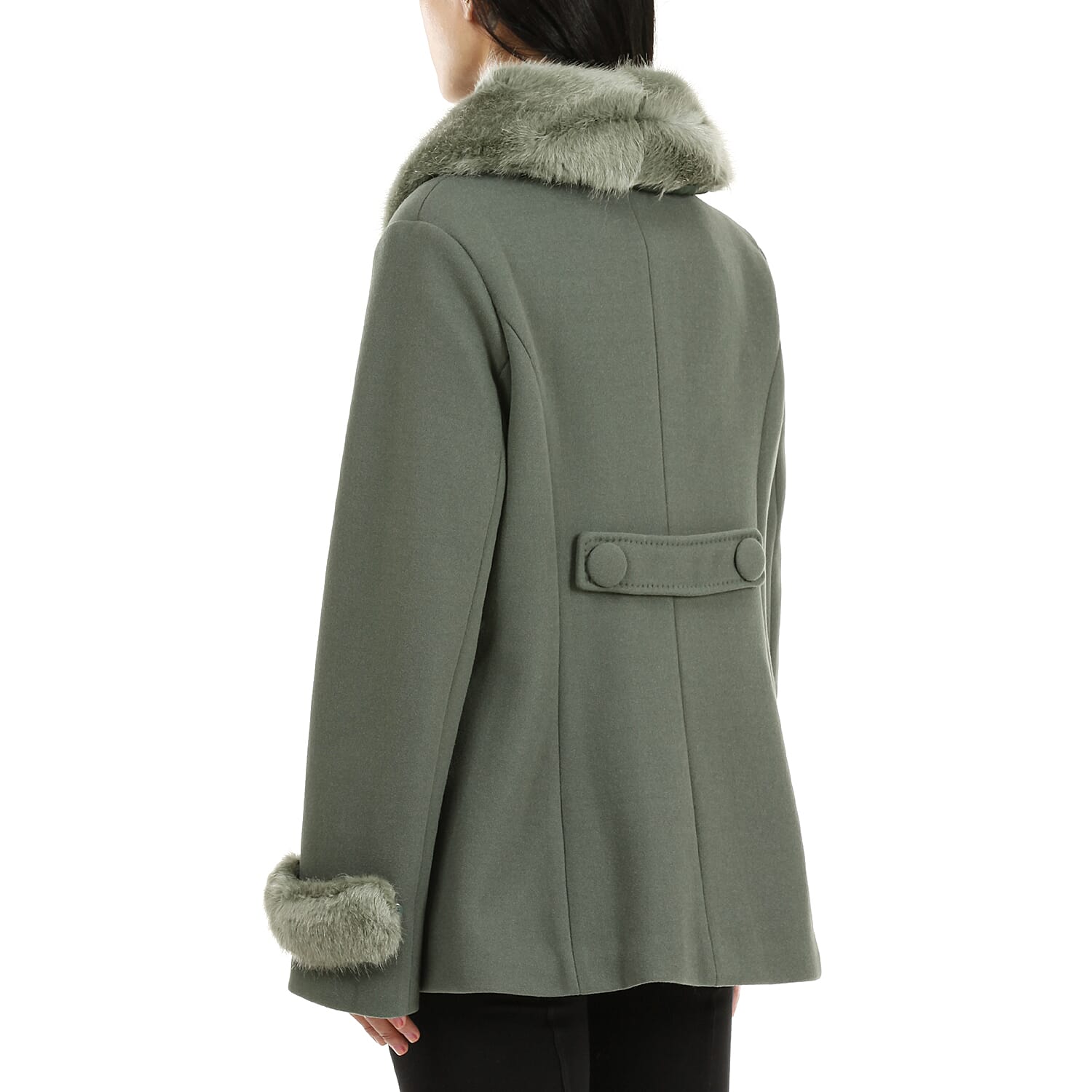 19V69 ITALIA by Alessandro Versace Faux Fur Jacket (Size XXL) - Green