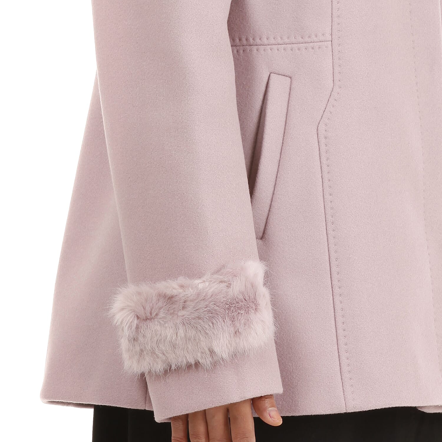 19V69 ITALIA by Alessandro Versace Faux Fur Jacket (Size M) - Pink