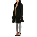 19V69 ITALIA by Alessandro Versace Faux Fur Cuff & Neck Jacket (Size XXL) - Black