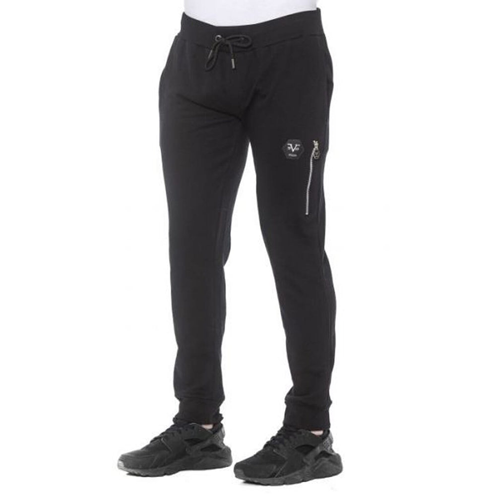 19V69 ITALIA by Alessandro Versace Zip Trim Jogger (Size XL) - Black