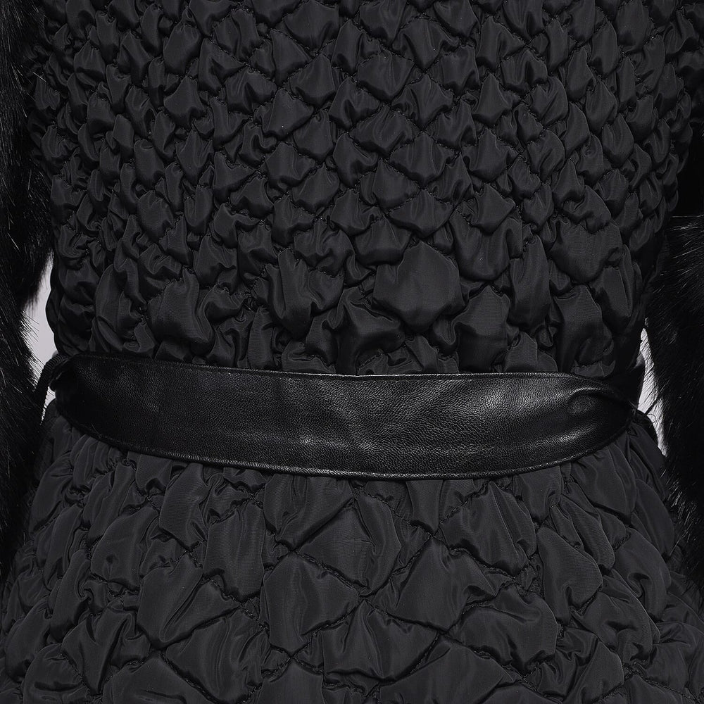 19V69 ITALIA by Alessandro Versace Soft Jacket with Ribbon (Size L-XL) - Black