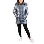 19V69 ITALIA by Alessandro Versace Jacket (Size L) - Grey - Blue