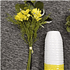 2 Pack - Two-Tone Vase with Artificial Yellow Flowers - White - Yellow