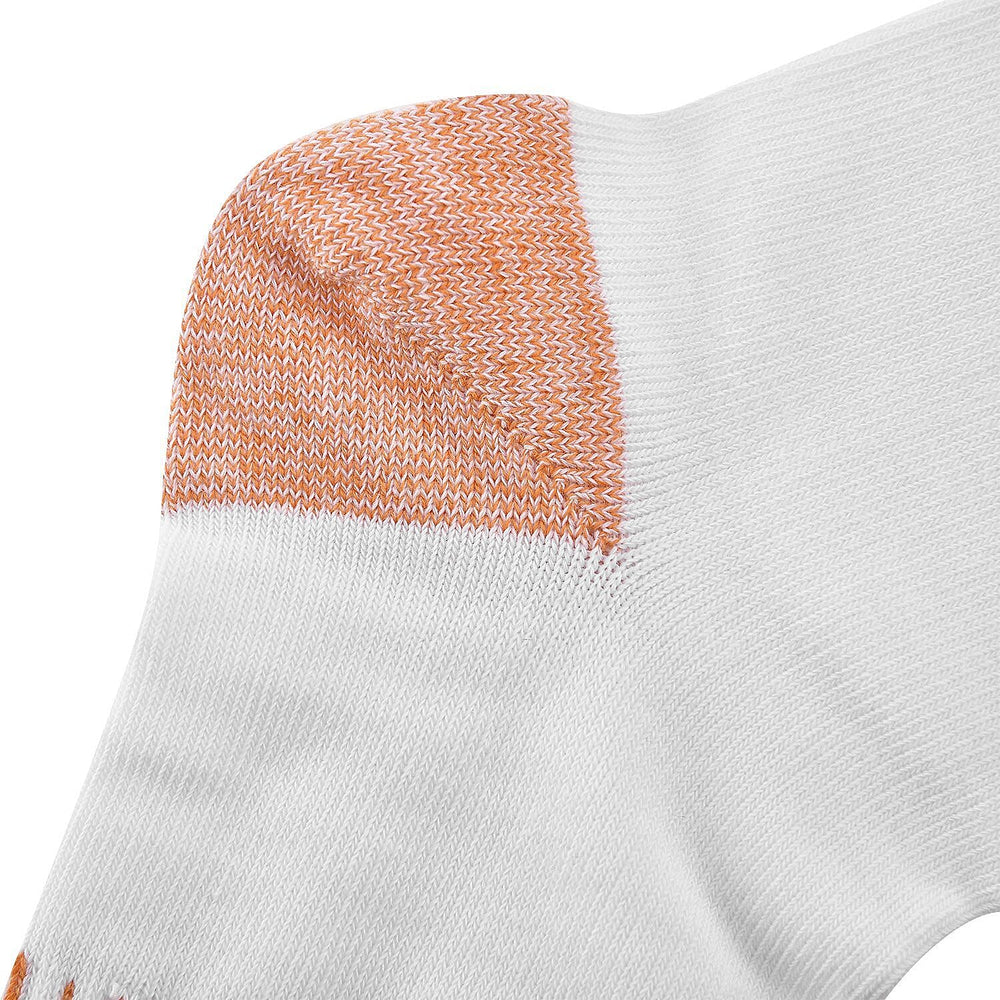 2 Pairs Antibacterial Copper Infused Compression Long Socks (Size S-M, 5 to 10) - White