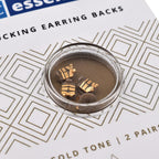 2 Pairs LOX Extra Secure Hypoallergenic Earring Back Locks - Gold Tone