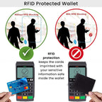 2 Piece Set - ASSOTS LONDON Mens 100% Genuine Leather Belt and RFID Wallet (Size- M, 29-33inch) - Black