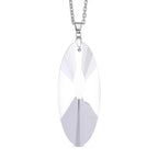 2 Piece Set -  Green Crystal Pendant with Chain (Size 24) Stainless Steel  4.020  Ct.
